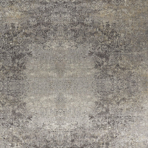 4' X 5' Tan And Gray Oriental Distressed Area Rug
